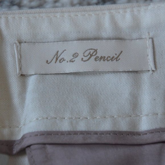 J Crew No2 Pencil Skirt Off White Stretch Womens Size 0 New - Picture 9 of 13